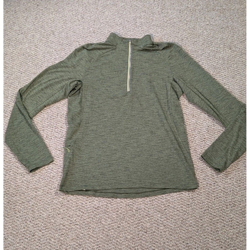 Lululemon Surge Warm 1/4 Zip Shirt Jacket Mens M Green Heathered Athleisure